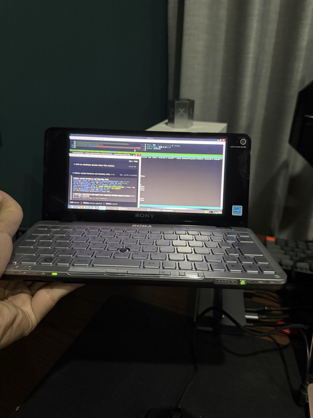 Holding the Vaio P